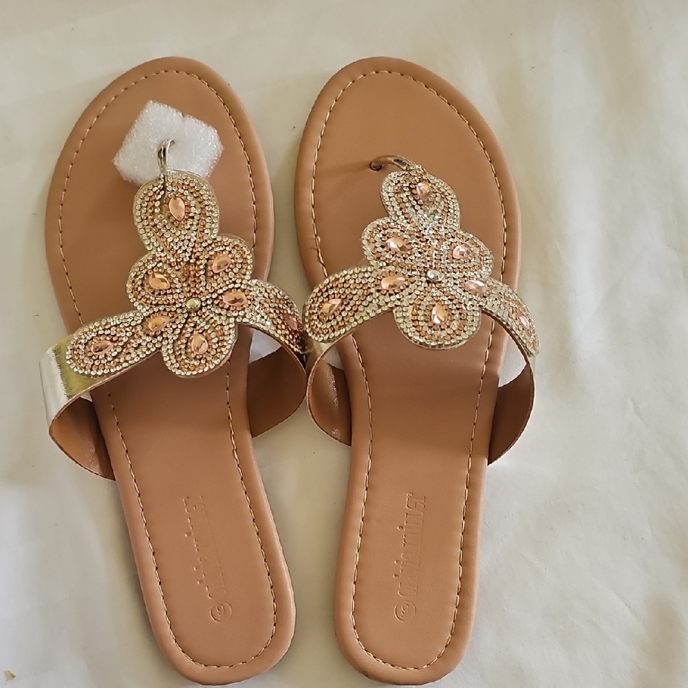 Olivia Miller Gold Sandals
